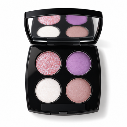 4 Shades Eyeshadow Palette with Built-in Mirror