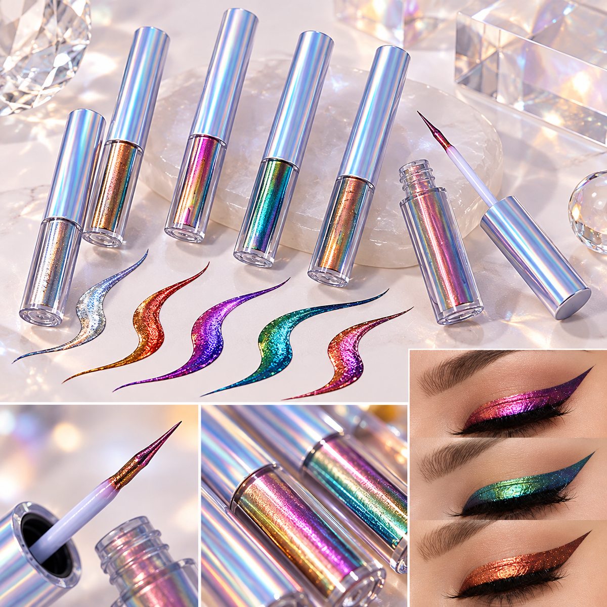 Color Changing Eyeliner Liquid Pen, Long Lasting Waterproof Eyeliner for Eye Makeup